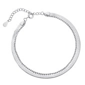 Bratara dubla din argint DiAmanti Z2186BR-DIA